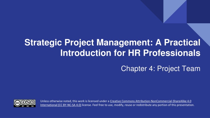 Strategic Project Team Management for HR Professionals