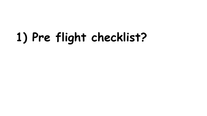 1 pre flight checklist n.w