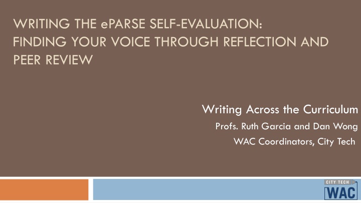 writing the eparse self evaluation finding your n.w