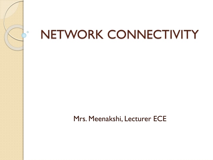 network connectivity n.w