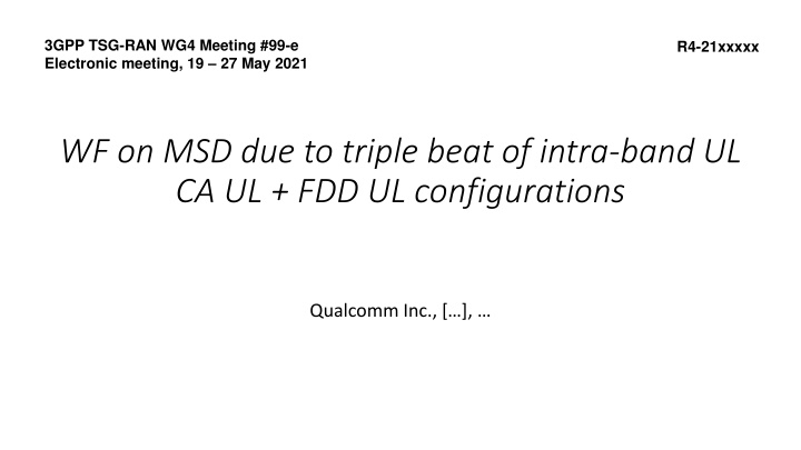 3gpp tsg ran wg4 meeting 99 e electronic meeting n.w