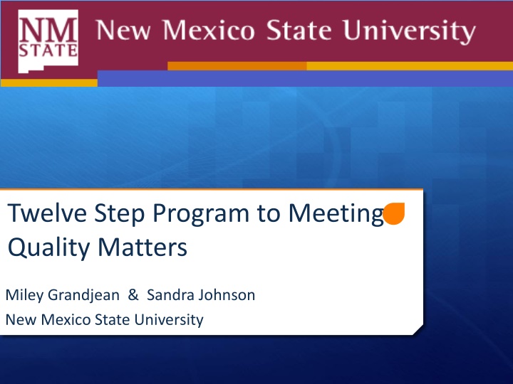 twelve step program to meeting quality matters n.w