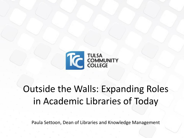 outside the walls expanding roles in academic n.w