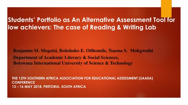 students portfolio as an alternative assessment n.w