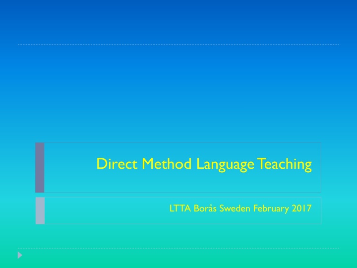 direct method language teaching n.w
