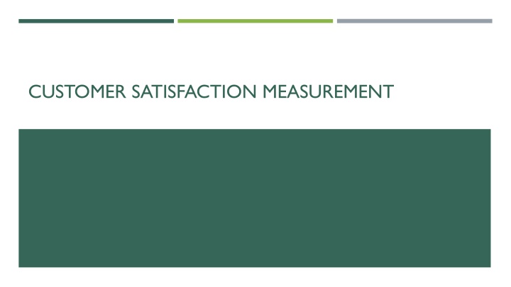 customer satisfaction measurement n.w
