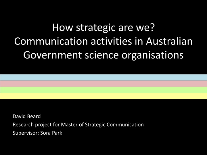 how strategic are we communication activities n.w