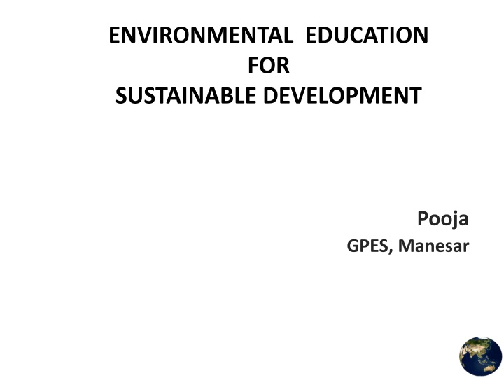 environmental education for sustainable n.w