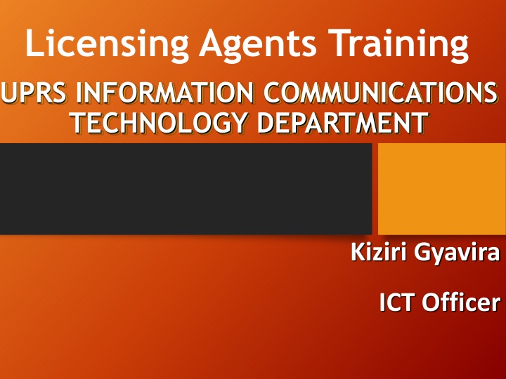 licensing agents training uprs information n.w