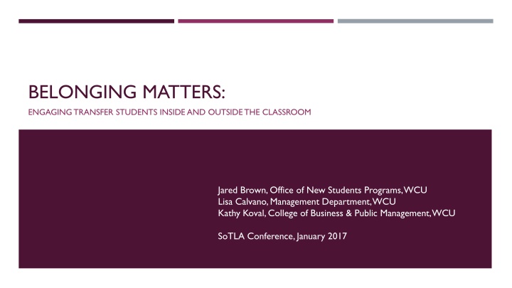 belonging matters n.w