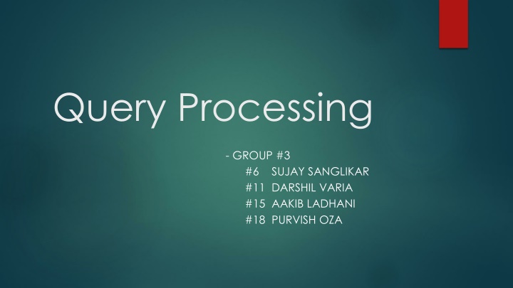 query processing n.w