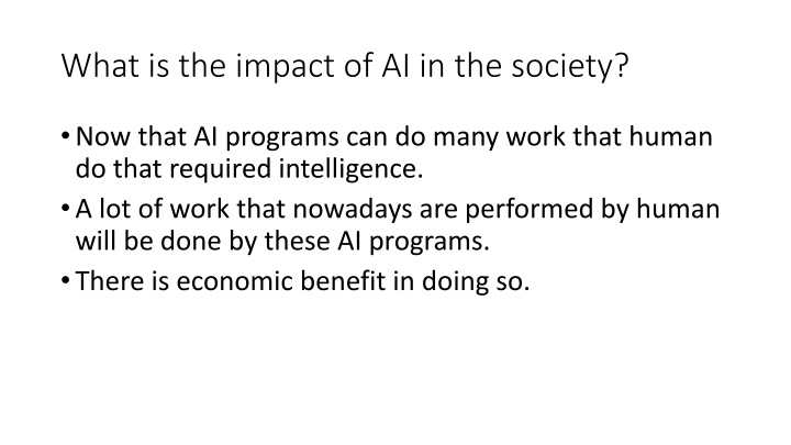 what is the impact of ai in the society n.w