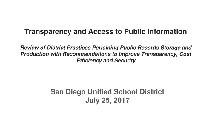 transparency and access to public information n.w