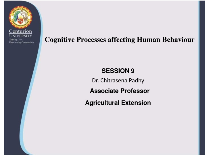 cognitive processes affecting human behaviour n.w