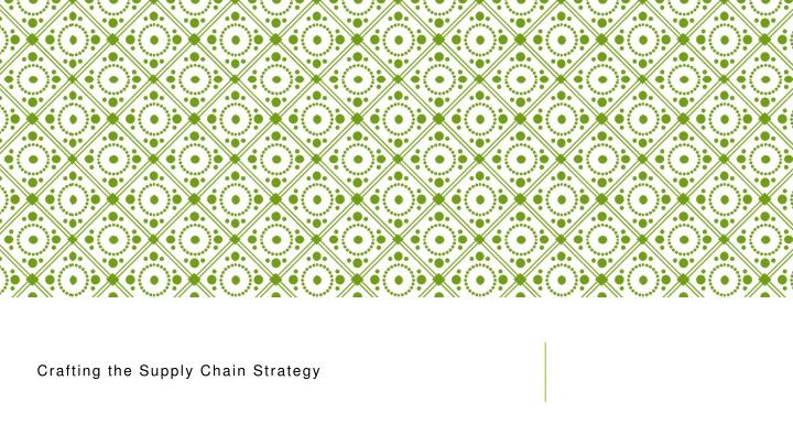 crafting the supply chain strategy n.w