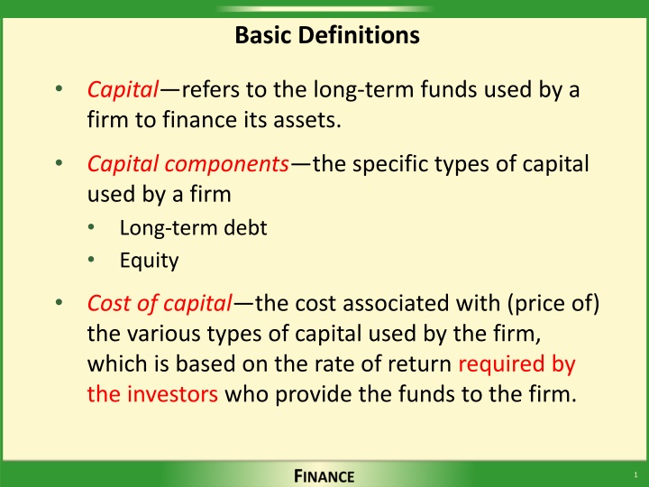 basic definitions n.w