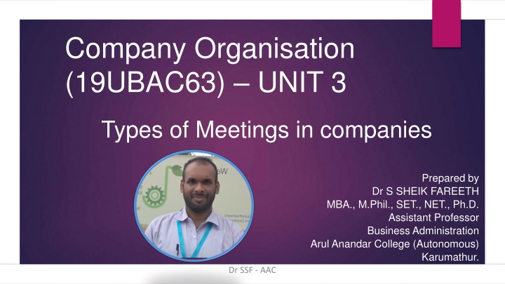 company organisation 19ubac63 unit 3 n.w