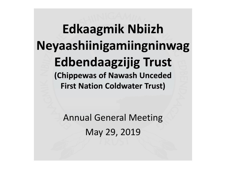 edkaagmik nbiizh neyaashiinigamiingninwag n.w