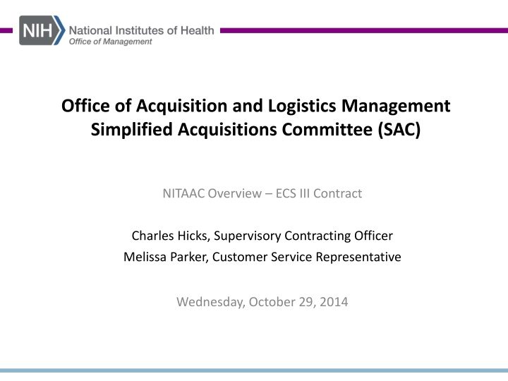 office of acquisition and logistics management n.w