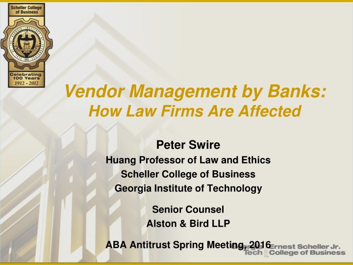 vendor management by banks how law firms n.w