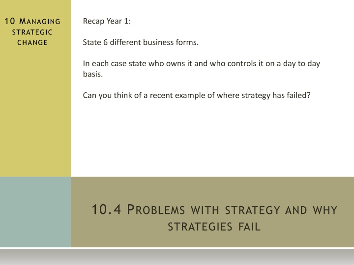 10 m anaging strategic change n.w