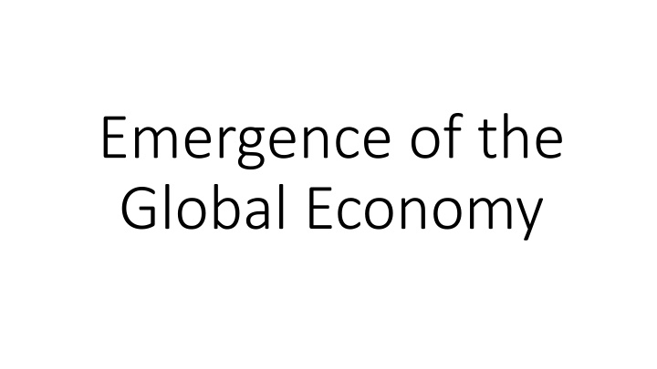 emergence of the global economy n.w