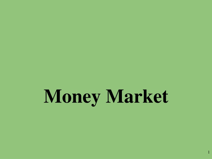 money market n.w