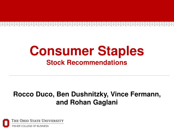 consumer staples stock recommendations n.w