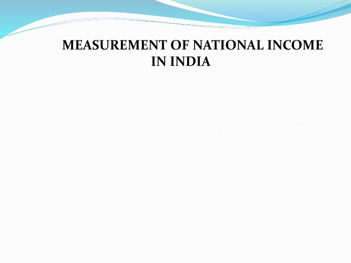 measurement of national income in india n.w