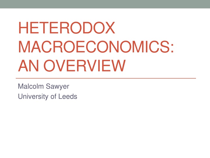 heterodox macroeconomics an overview n.w