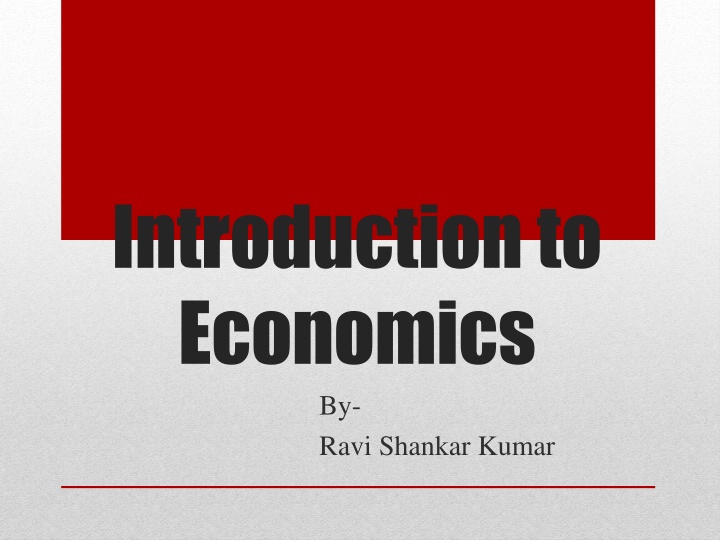 introduction to economics by ravi shankar kumar n.w