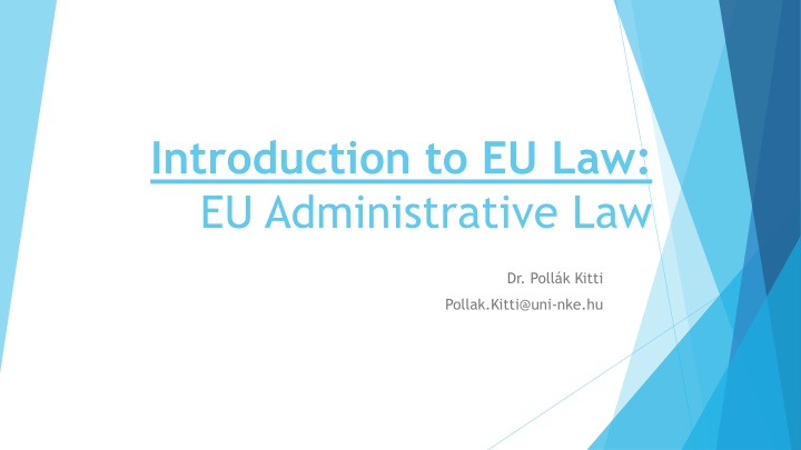 introduction to eu law eu administrative law n.w