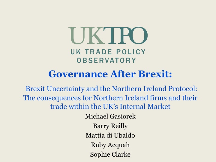 governance after brexit n.w