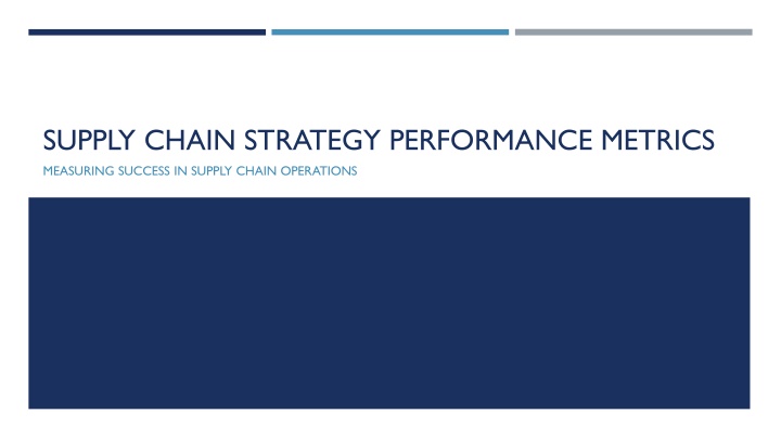 supply chain strategy performance metrics n.w