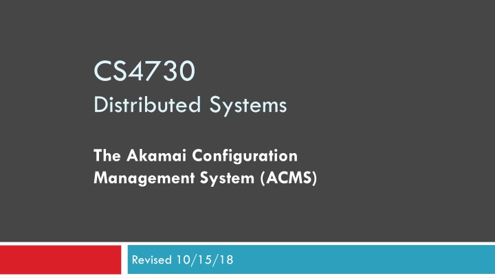 cs4730 distributed systems n.w