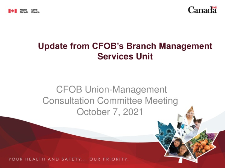 update from cfob s branch management services unit n.w