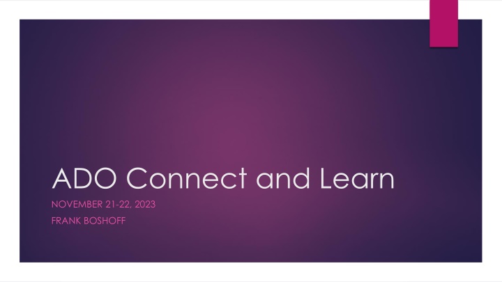 ado connect and learn november 21 22 2023 n.w