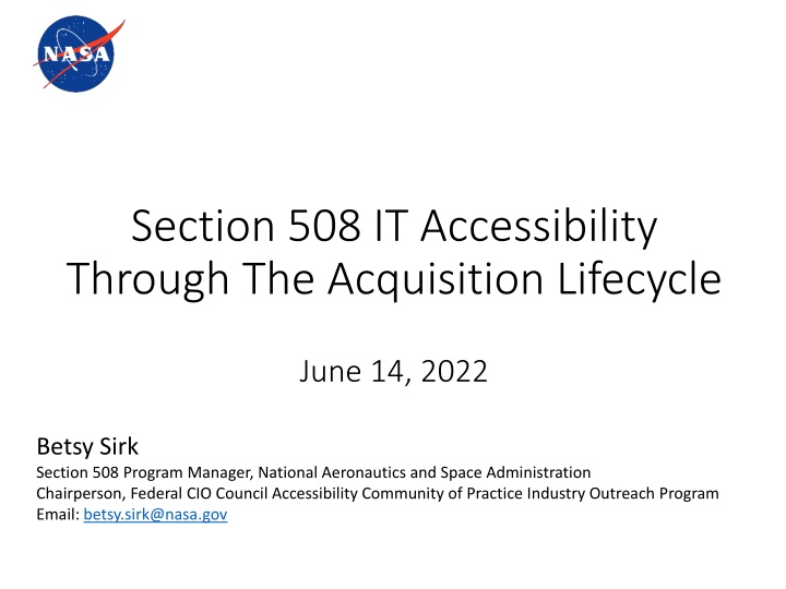 section 508 it accessibility through n.w