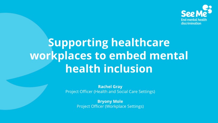 supporting healthcare workplaces to embed mental n.w