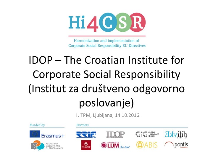 idop the croatian institute for corporate social n.w