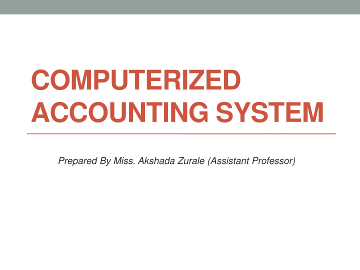 computerized accounting system n.w