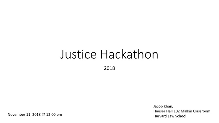 justice hackathon n.w