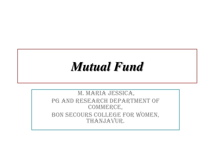 mutual fund n.w