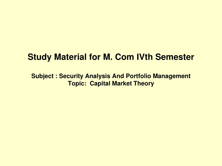 study material for m com ivth semester n.w