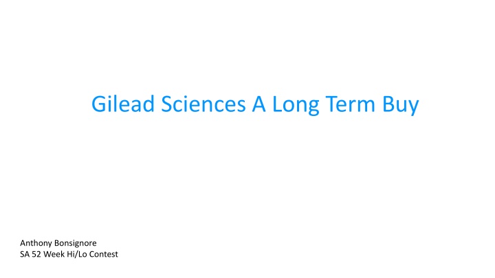 gilead sciences a long term buy n.w