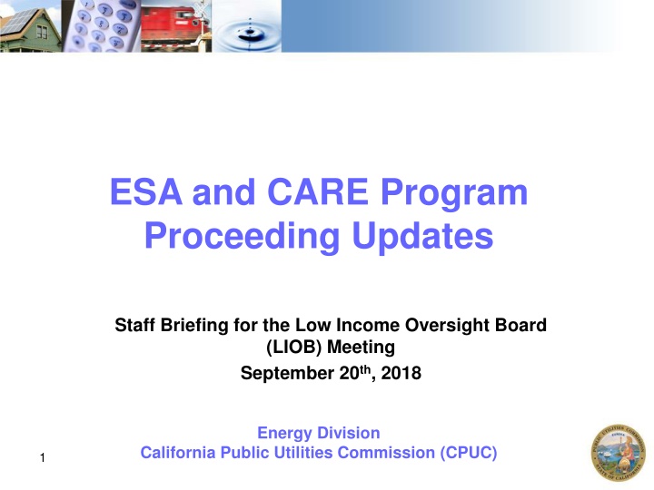 esa and care program proceeding updates n.w