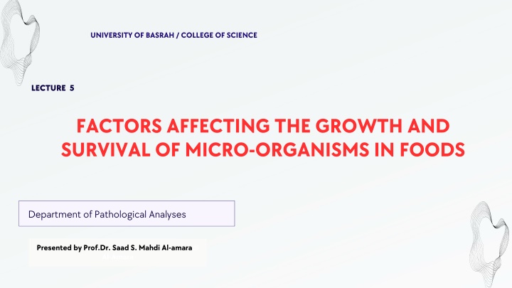 university of basrah college of science n.w
