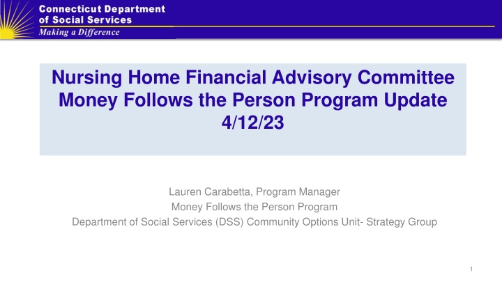 nursing home financial advisory committee money n.w