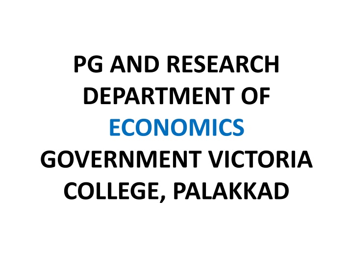 pg and research department of economics n.w