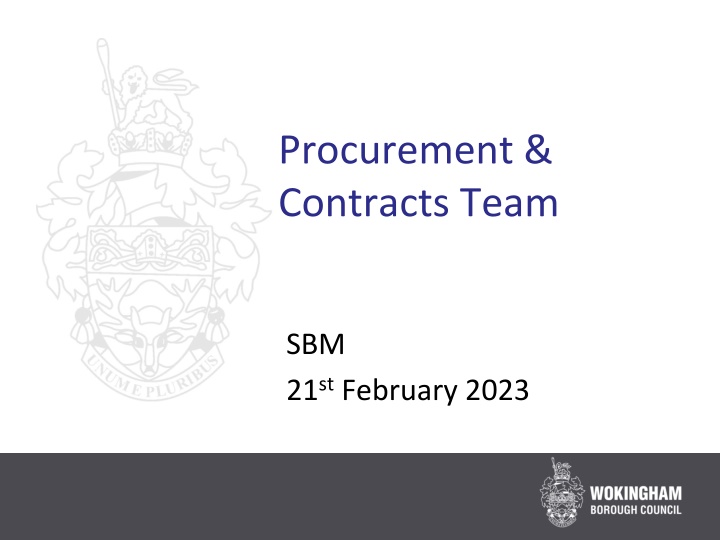 procurement contracts team n.w